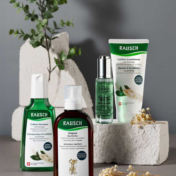 Rausch Caffeine with Ginseng Shampoo, Hair Loss Control and Root Strengthening Formula, 200ml