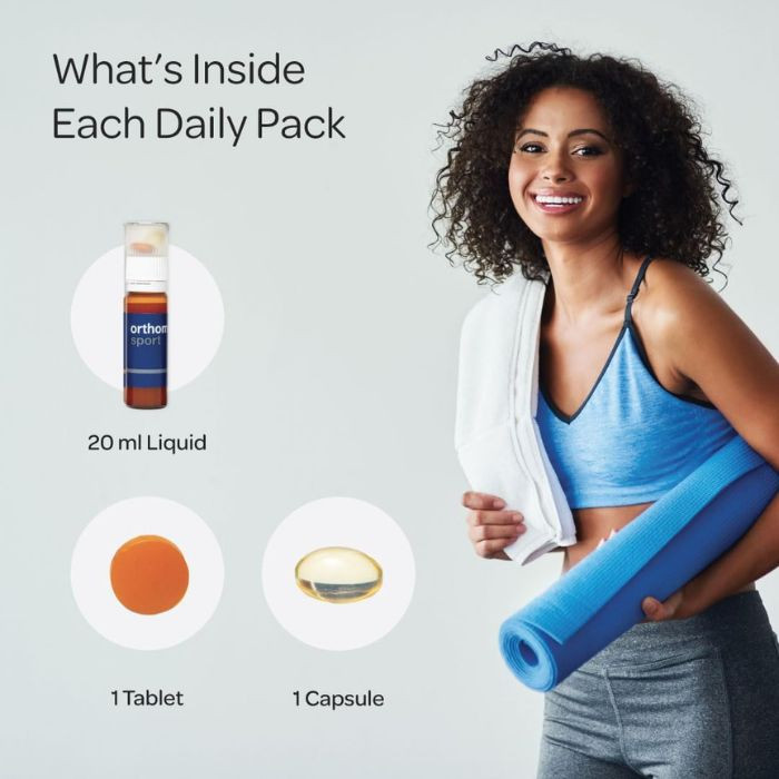 Orthomol Sport Vial, Tablet & Capsules, Energy, Muscle and Endurance Support Supplement, 30s