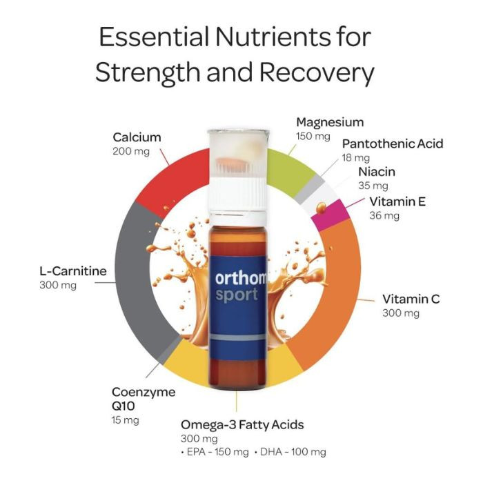 Orthomol Sport Vial, Tablet & Capsules, Energy, Muscle and Endurance Support Supplement, 30s