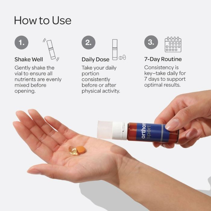 Orthomol Sport Vial, Tablet & Capsules, Energy, Muscle and Endurance Support Supplement, 30s