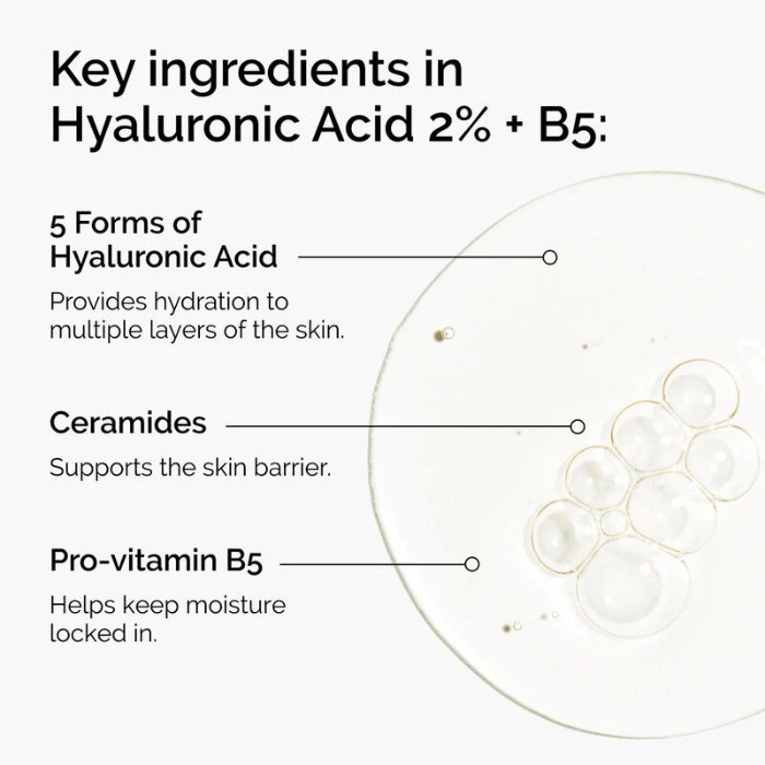The Ordinary Hyaluronic Acid 2% + B5, Advanced Hydrating Serum for Barrier Support & Smooth Skin - 30ml