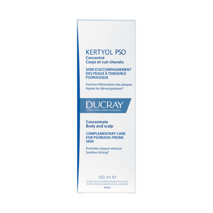 Ducray Kertyol PSO Body & Scalp Concentrate, Psoriasis-Prone Skin Care for Itching and Plaque Removal, 100ml