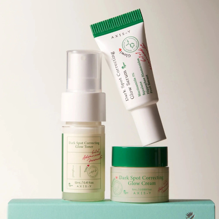 Axis-Y The Mini Glow Trio Set – Brightening Travel Skincare Kit with Serum, Ampoule & Cream for Radiant Skin