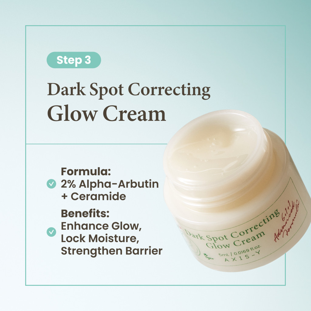 Axis-Y The Mini Glow Trio Set – Brightening Travel Skincare Kit with Serum, Ampoule & Cream for Radiant Skin