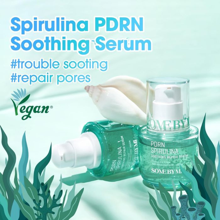 Some By Mi PDRN Spirulina Relief Soothing Repair Serum for Sensitive and Damaged Skin, 50ml