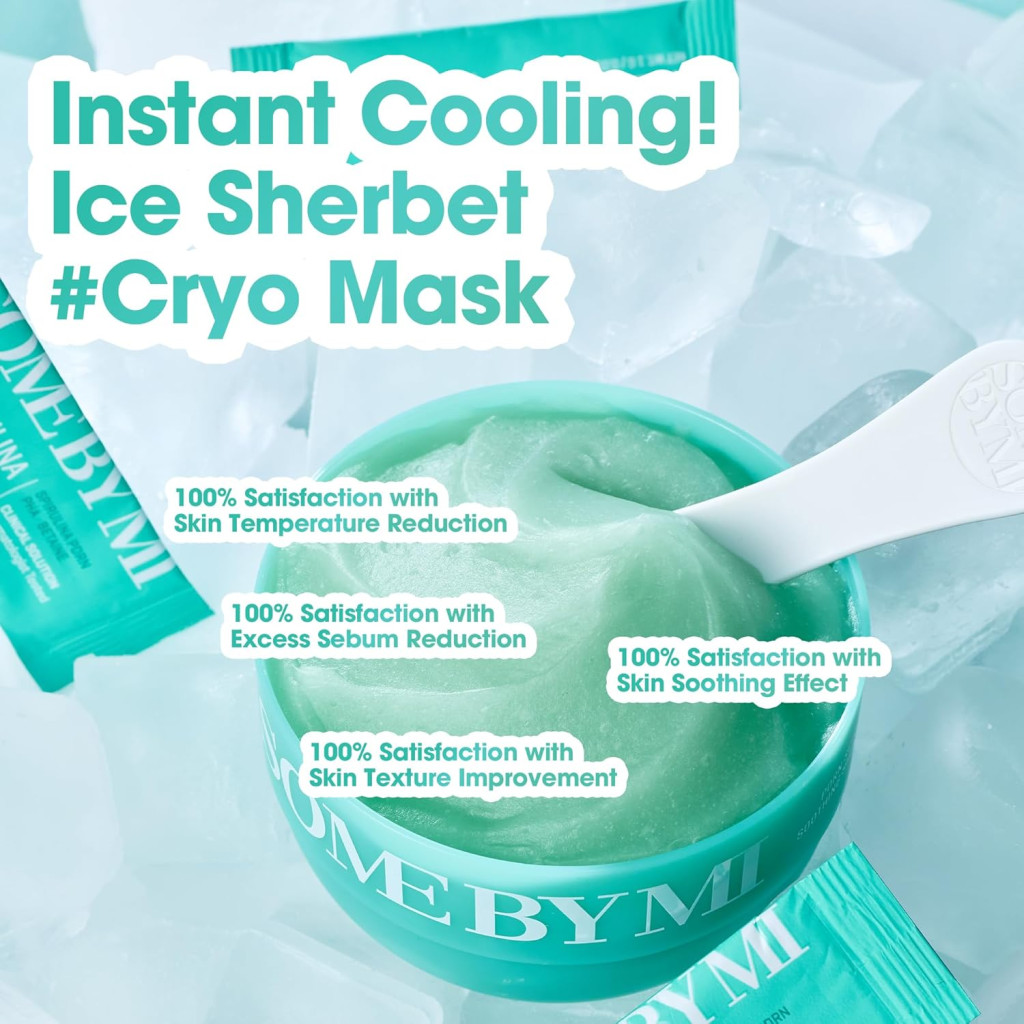 Some By Mi PDRN Spirulina Soothing Mask 1g, Cooling Sherbet Wash-Off Mask for Calm, Hydrated Skin, 10 Sticks