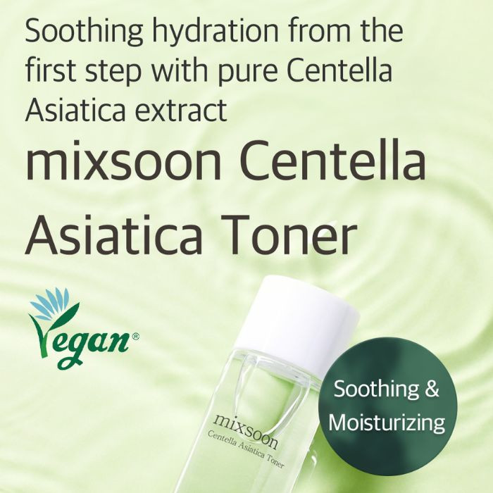 Mixsoon Centella Asiatica, Soothing Hydration Toner for Sensitive, Irritated and Dry Skin, 150ml