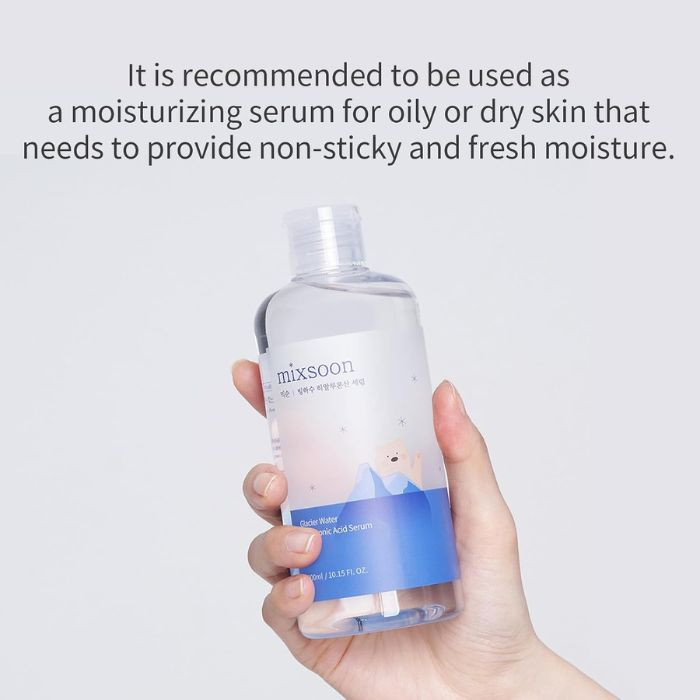 Mixsoon Glacier Water Hyaluronic Acid, Deep Hydration and Skin Barrier Strengthening Serum, 30ml