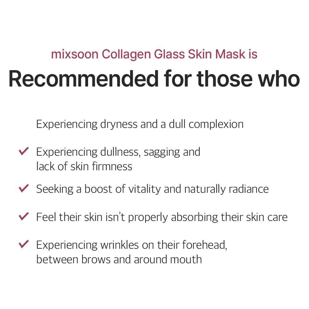 Mixsoon Collagen Glass Skin Peel-Off Mask for Hydration, Elasticity and Radiant Glow, 80ml