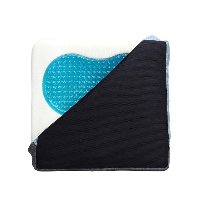 Orthos Smartgel Back Cushion, Pressure Relief, Ergonomic Support and Anti-Ulcer Viscoelastic Comfort, 43x43