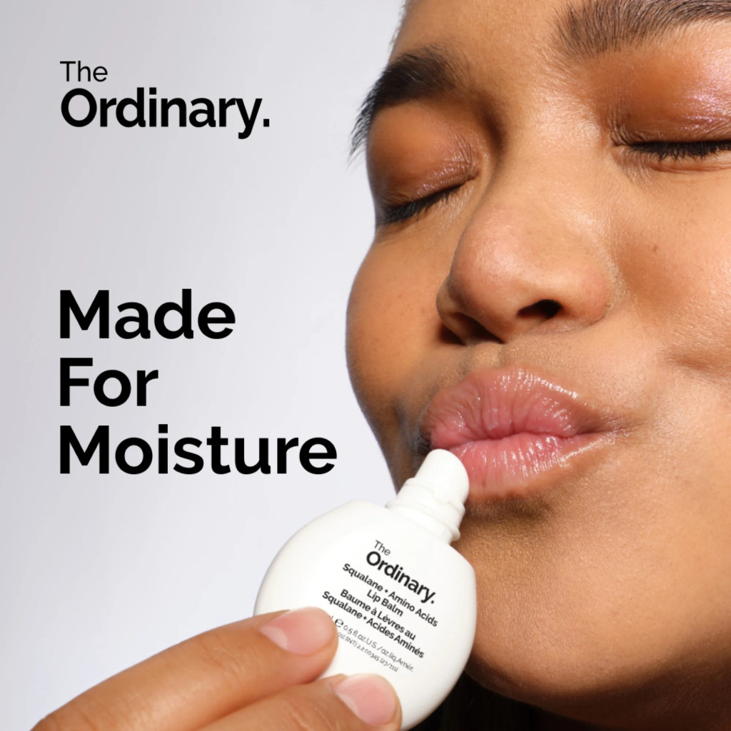 The Ordinary Squalane + Amino Acids Lip Balm, Multi-Use Moisturizer for Lips, Cuticles and Elbows - 15ml