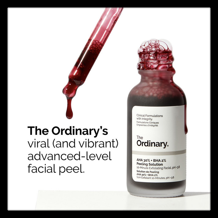 The Ordinary AHA 30% + BHA 2% Peeling Solution, Advanced Exfoliating Serum for Smoother, Even Skin - 30ml