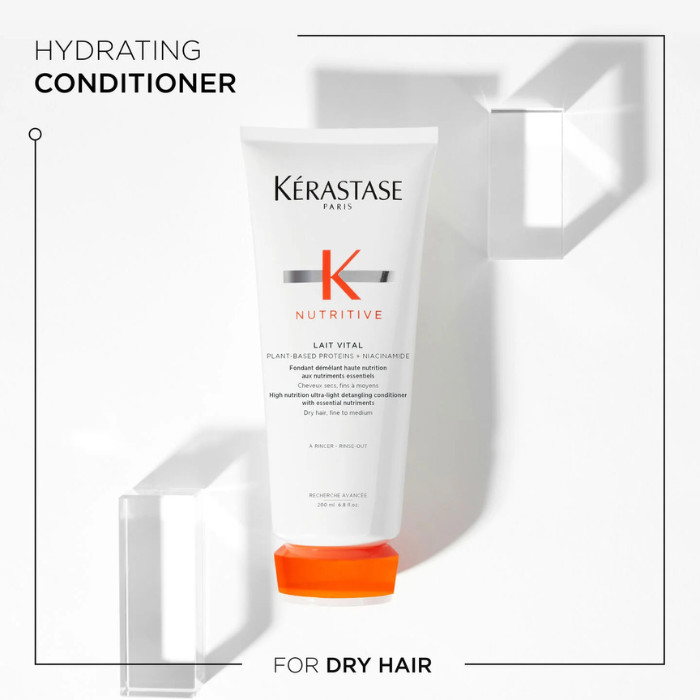 Kerastase Nutritive Lait Vital, Hydrating Conditioner for Dry, Fine to Medium Hair, Strength & Shine - 200ml