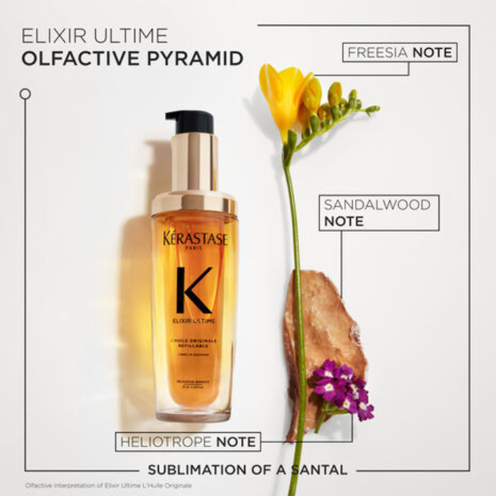 Kerastase Elixir Ultime Hair Oil, Versatile Leave-In Oil for Shine, Anti-Frizz & Nourishment - 75ml