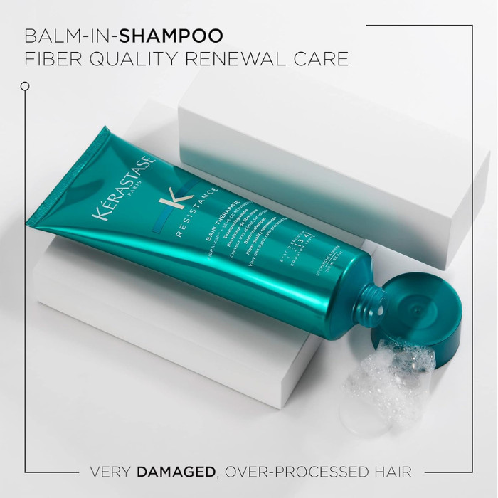 Kerastase Resistance Bain Therapiste, Repairing Shampoo for Very Damaged and Weak Hair - 250ml
