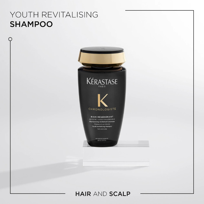 Kerastase Chronologiste Bain Regenerant Shampoo, Revitalizing Cleanser for Aging Hair & Scalp - 250ml