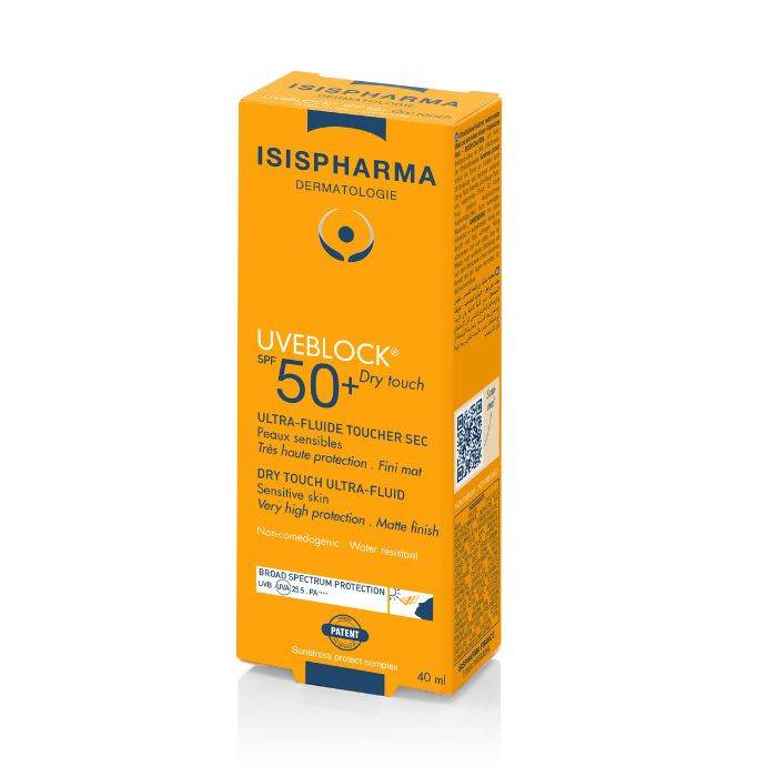 Isis UVE Block (SPF50+) Dry Touch Ultra-Fluid, Lightweight Mattifying Sunscreen for Oily Skin, 40ml