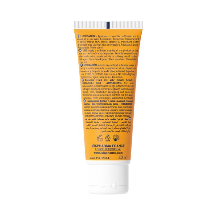 Isis UVE Block (SPF50+) Fluid Tinted, Broad-Spectrum Sun Protection and Skin Tone Perfector, 40ml