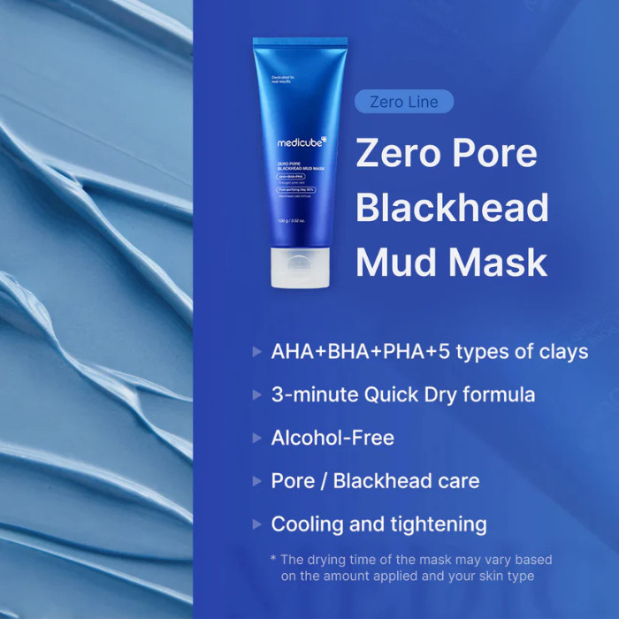 Medicube Zero Pore Blackhead Mud Mask, Clay Mask for Pore Tightening and Sebum Care, 100g