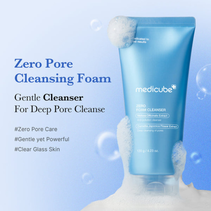 Medicube Zero Foam Cleanser, Microdust Deep Cleanse, Low-Irritation Pore Care Face Wash, 120ml