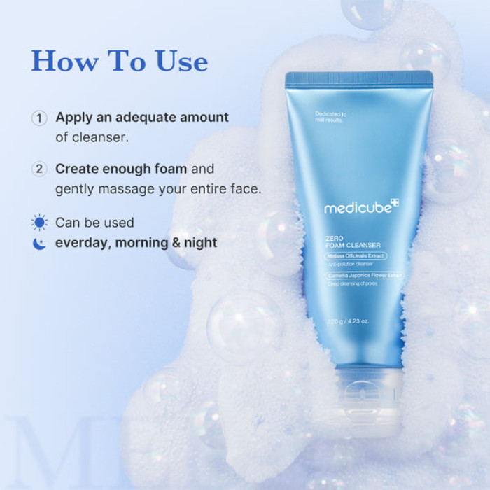 Medicube Zero Foam Cleanser, Microdust Deep Cleanse, Low-Irritation Pore Care Face Wash, 120ml