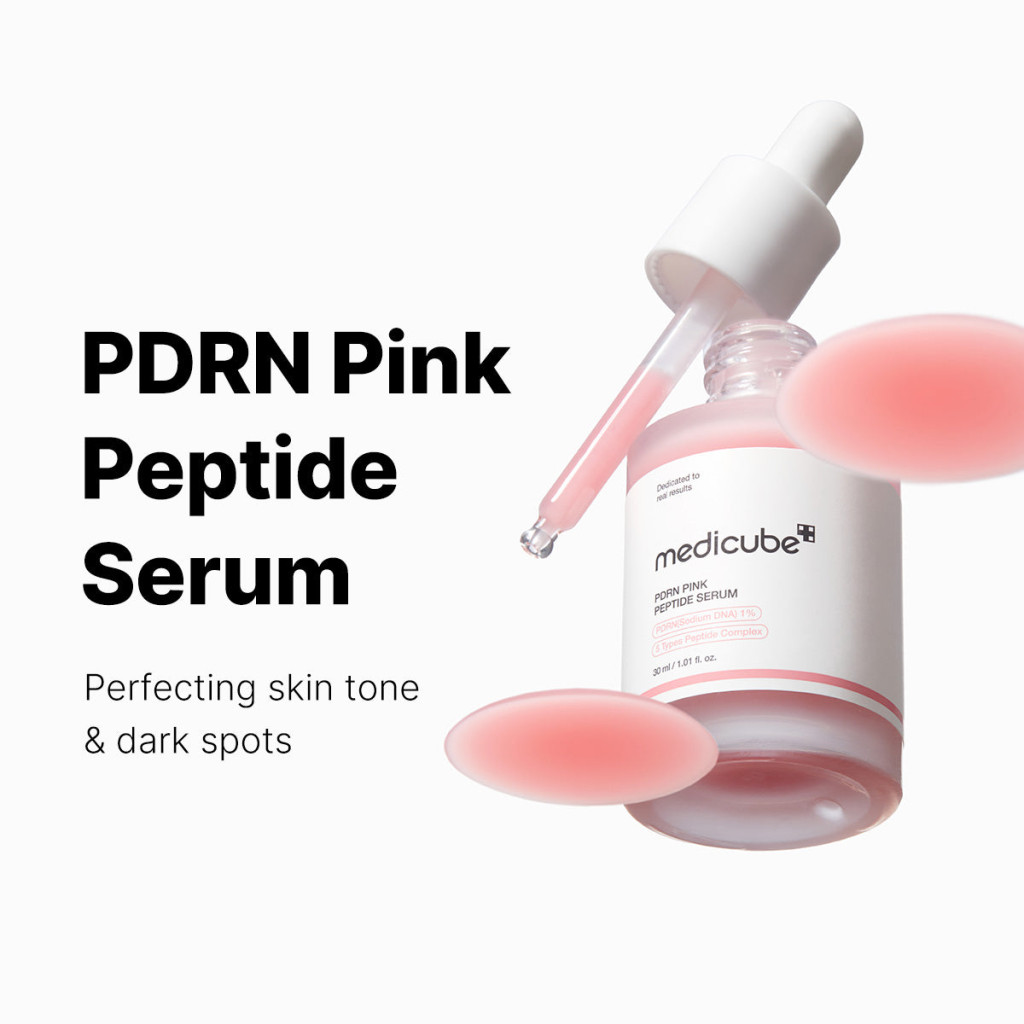 Medicube PDRN Pink Peptide Glow Serum, Anti-Aging, Elasticity Boost and Brightening, 30ml
