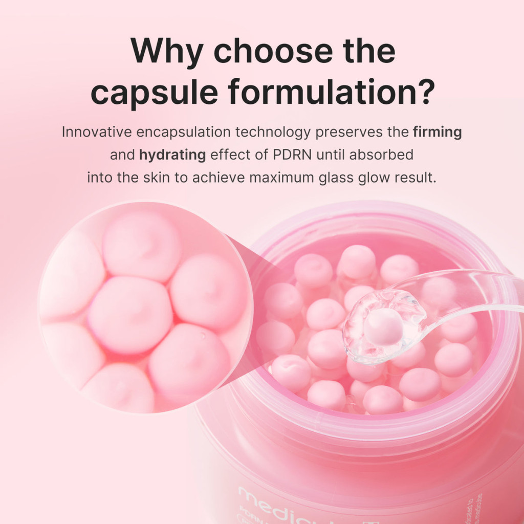 Medicube PDRN Pink Collagen Capsule Cream, Brightening, Firming and Glass Glow Moisturizer, 55g
