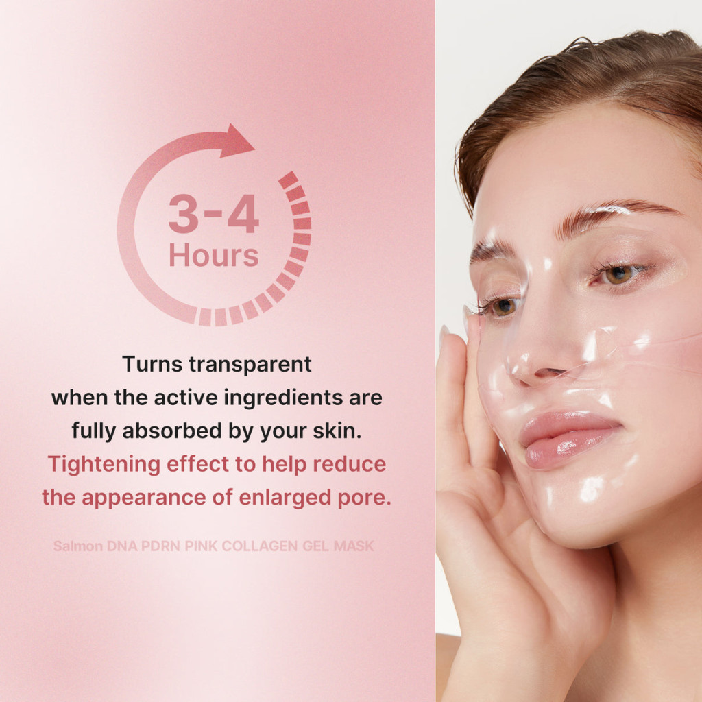 Medicube PDRN Pink Collagen Gel Mask, Color-Changing Jelly Sheet for Elasticity, Glow and Hydration, 28g