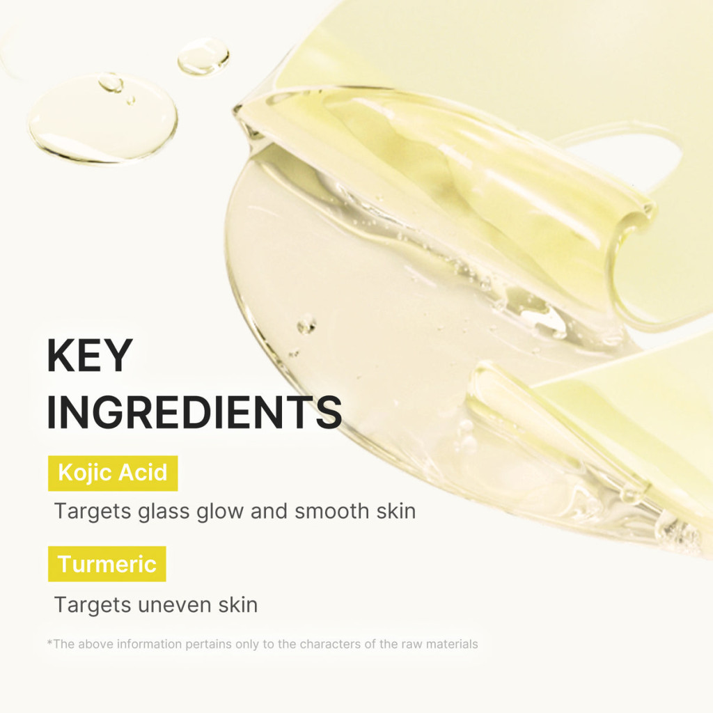 Medicube Kojic Acid Turmeric Gel Mask Sheet 28g, Glass Glow Brightening Overnight Care, 1 Sheet