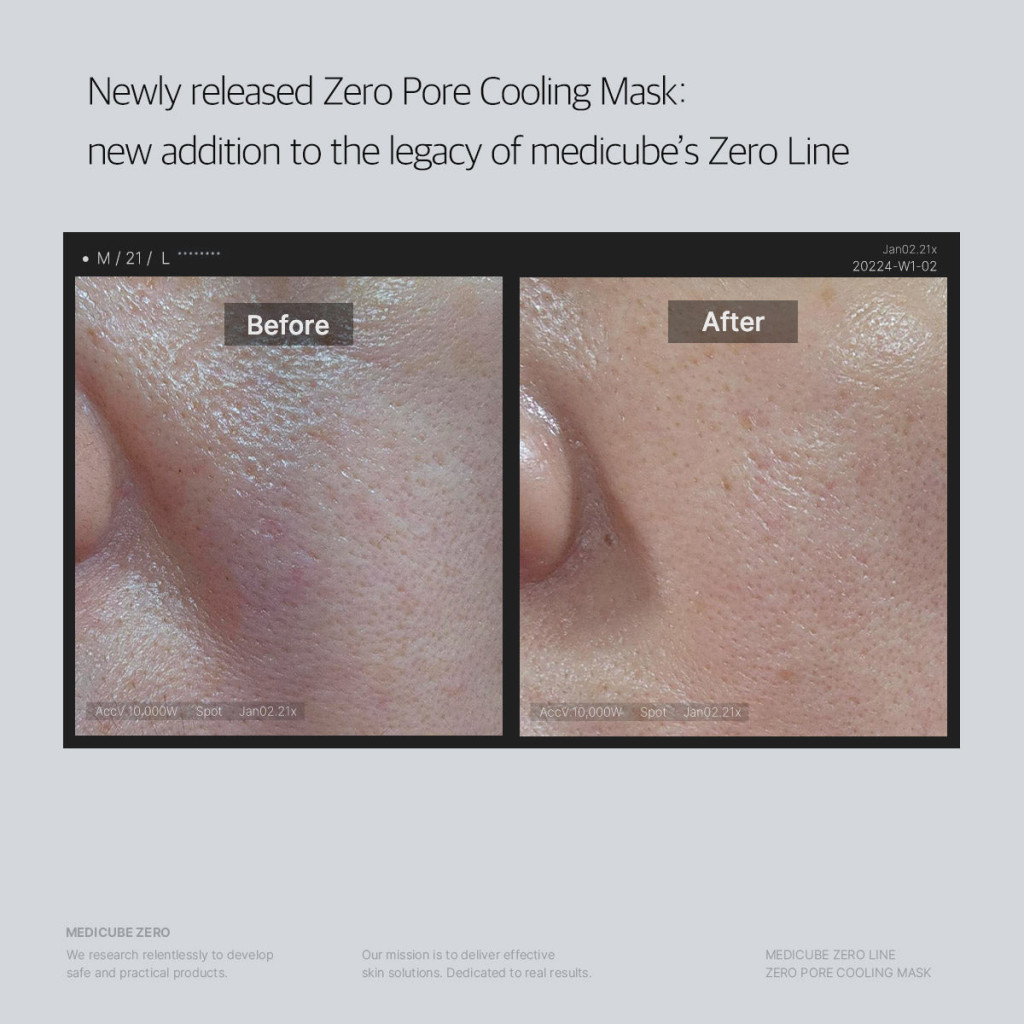 Medicube Zero Pore Cooling Mask Sheet, Alcohol-Free Cooling, Pore Tightening Care, 27g