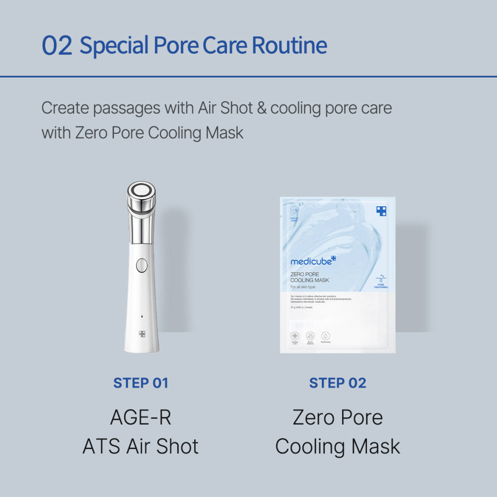 Medicube Zero Pore Cooling Mask Sheet, Alcohol-Free Cooling, Pore Tightening Care, 27g