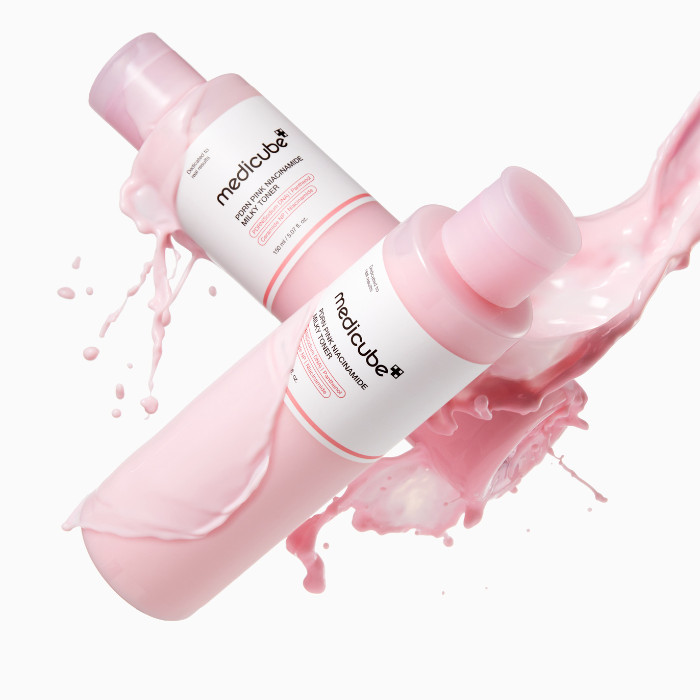 Medicube PDRN Pink Niacinamide Milky Toner, Dewy Hydration and Skin Barrier Care for Acne-Prone Skin, 150ml