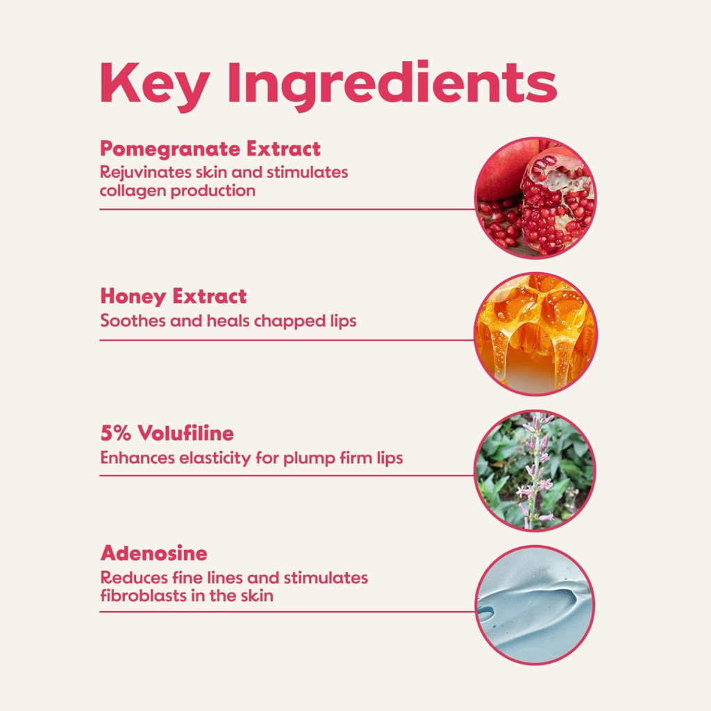 Frudia Pomegranate Honey 3-In-1 Lip Balm, Moisturizing, Plumping and Tinted Lip Care for Soft, Glossy Lips, 10ml