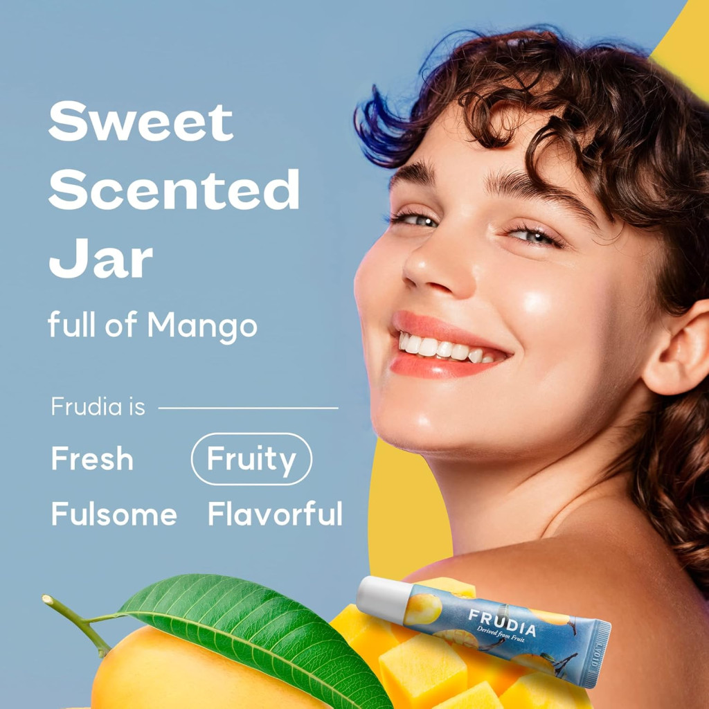Frudia Mango Honey Sleep Mask, Overnight Hydrating Repair Mask for Smooth, Plump, Soft Lips, 10g