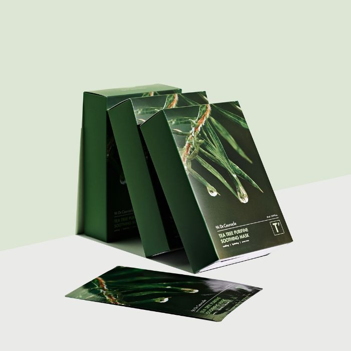 Dr. Ceuracle Tea Tree Purifine Soothing Mask 23ml, Calming Sheet for Sensitive Skin, Pack of 10