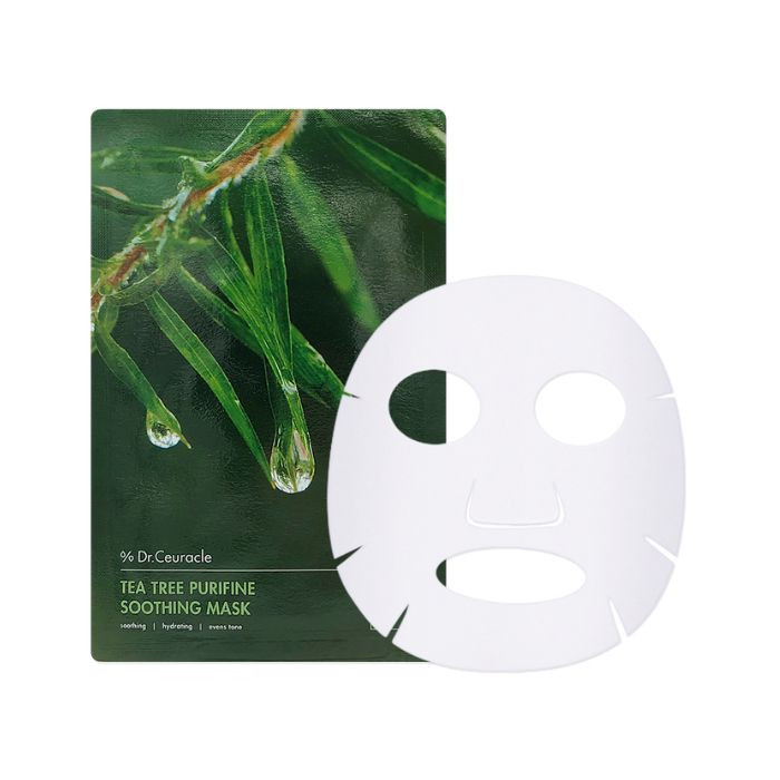 Dr. Ceuracle Tea Tree Purifine Soothing Mask 23ml, Calming Sheet for Sensitive Skin, Pack of 10