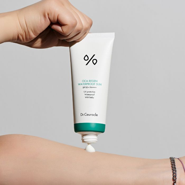 Dr. Ceuracle Cica Regen Waterproof Sun (SPF50+) Face and Body UV Protection, 100ml