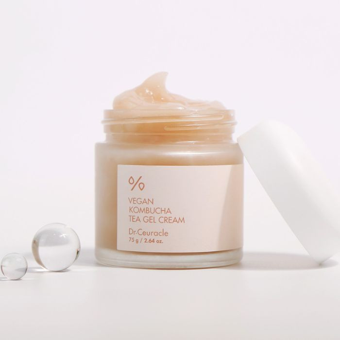 Dr. Ceuracle Vegan Kombucha Tea Gel Cream, Probiotic Hydrating Detox Moisturizer, 75g