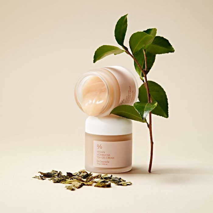 Dr. Ceuracle Vegan Kombucha Tea Gel Cream, Probiotic Hydrating Detox Moisturizer, 75g