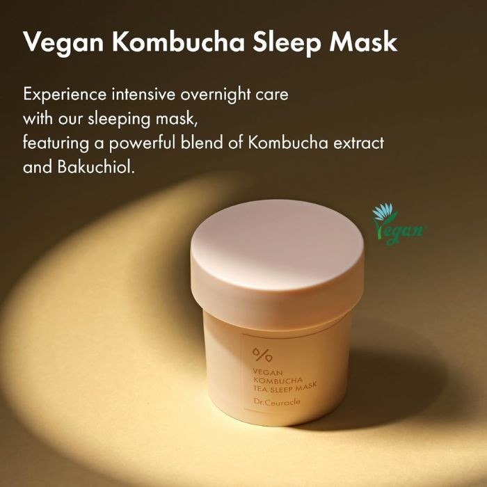 Dr. Ceuracle Vegan Kombucha Tea Sleep Mask, Overnight Hydration and Skin Renewal, 100g