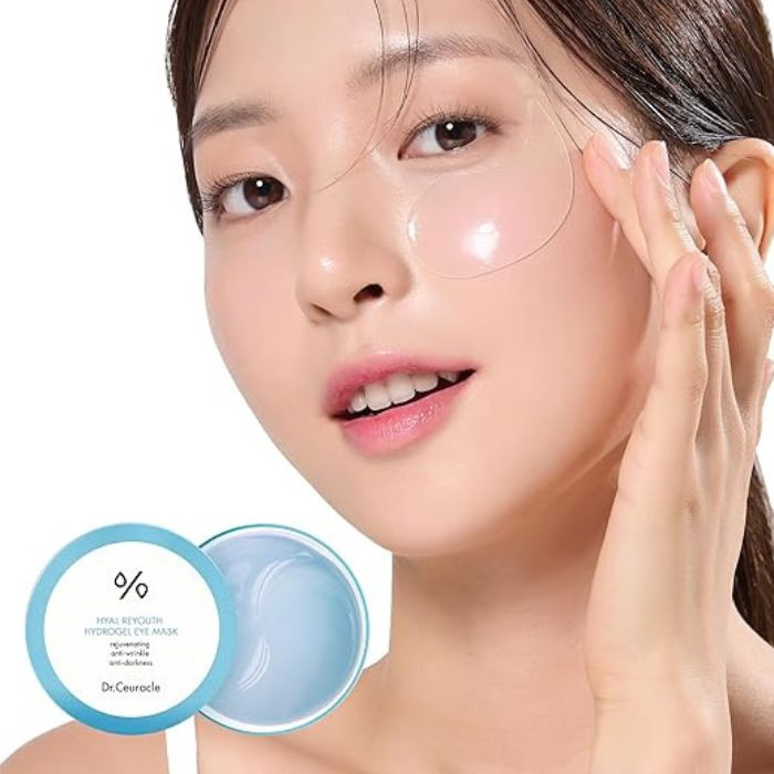 Dr. Ceuracle Hyal Reyouth Hydrogel Eye Mask 90g, Deep Hydration and Refreshing Under-Eye Care, 60pcs