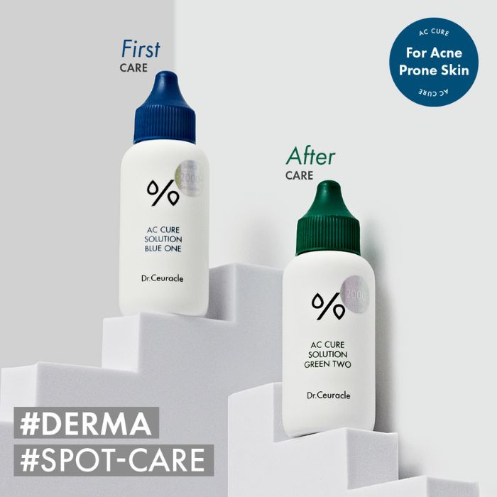 Dr. Ceuracle AC Cure Solution Green Two, Soothing and Moisturizing Care for Acne-Irritated Skin, 50ml