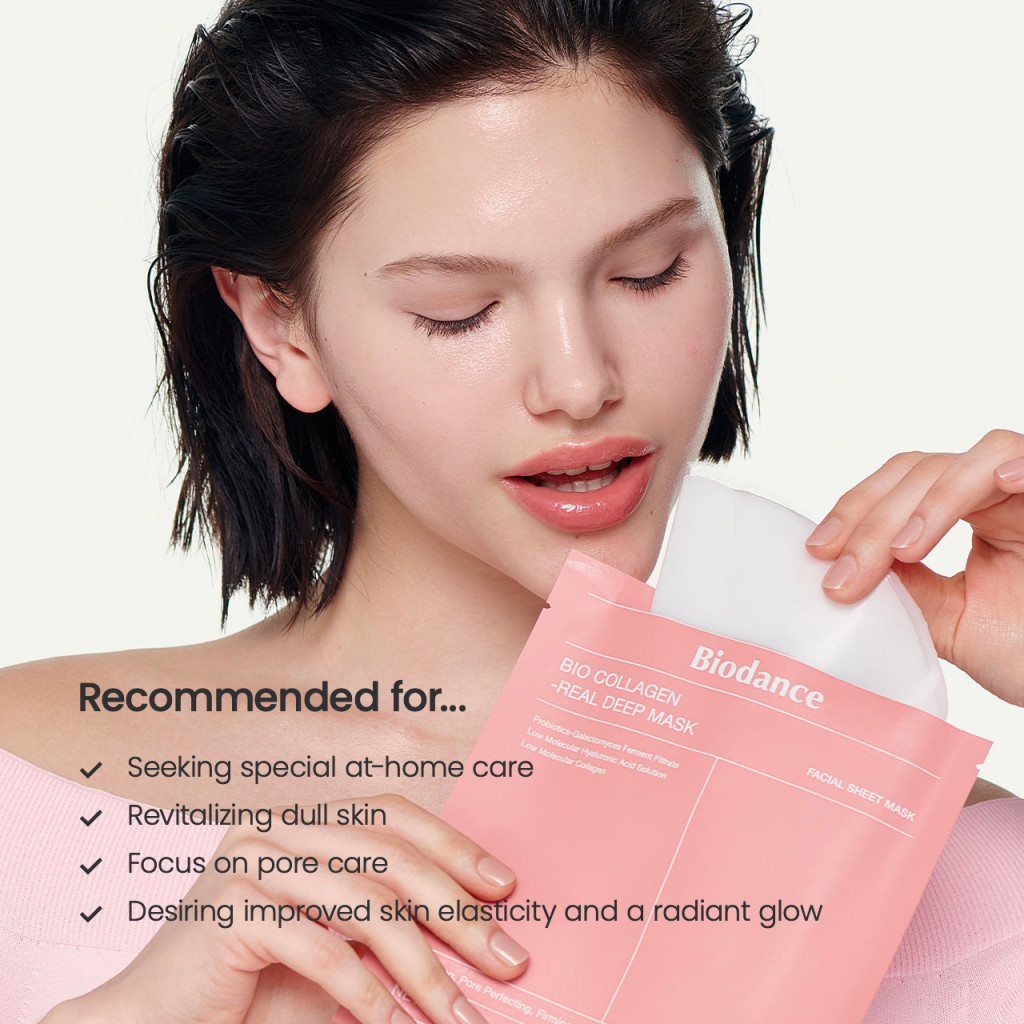 Biodance Bio Collagen Real Deep Hydrogel Sheet Mask, Pore Refining and Elasticity Boost, 34g
