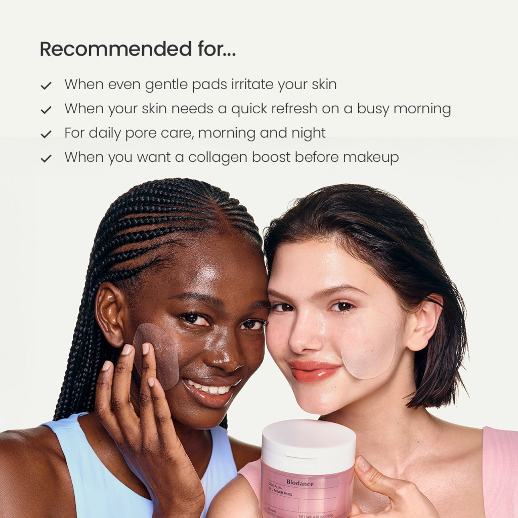 Biodance Collagen Gel Toner, Pore Refining, Elasticity Boost and Hydrating Pads, 60s