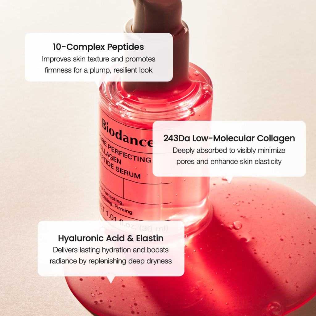 Biodance Pore Perfecting Collagen Peptide Serum, Firming, Pore Refining and Glow Care, 30ml