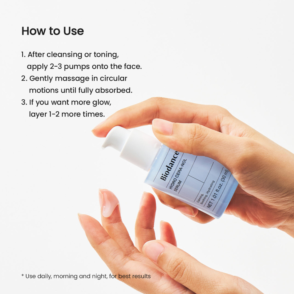 Biodance Hydro Cera-Nol Serum, Deep Hydration, Barrier Repair and Calming Glow, 30ml