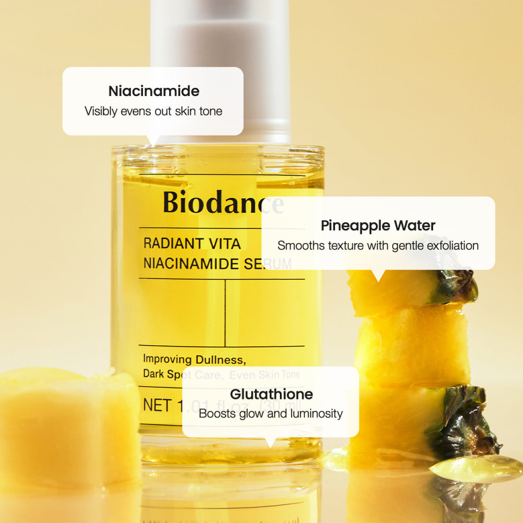 Biodance Radiant Vita Niacinamide Serum, Brightening, Even Tone Boost for Sensitive Skin, 30ml