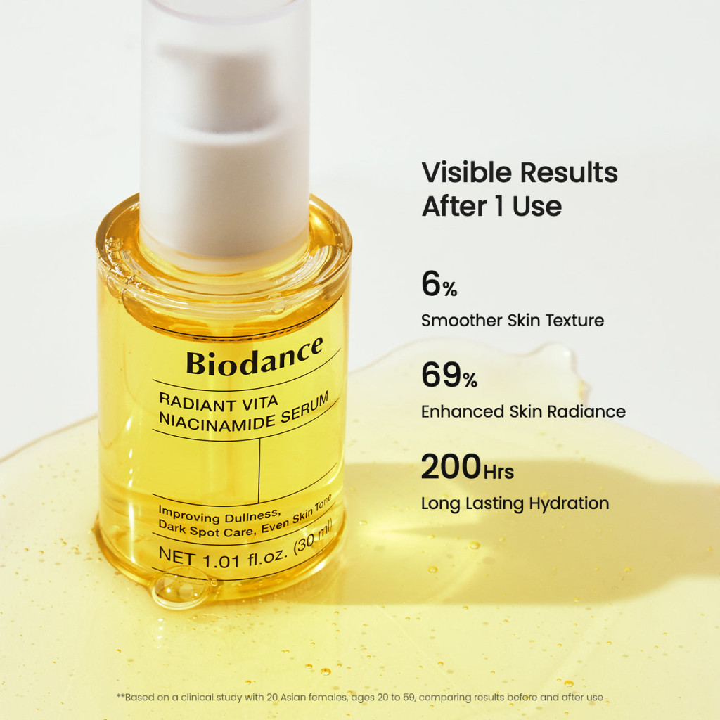 Biodance Radiant Vita Niacinamide Serum, Brightening, Even Tone Boost for Sensitive Skin, 30ml