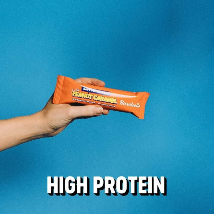 Barebells Soft Protein Bar Salted Peanut Caramel 55g, 16g Protein, No Added Sugar, Pack of 12