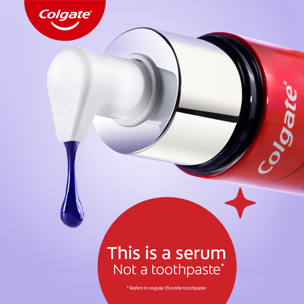 Colgate Optic White Purple Serum, Instant Color-Correcting Teeth Whitening Boost, Enamel-Safe, 40ml